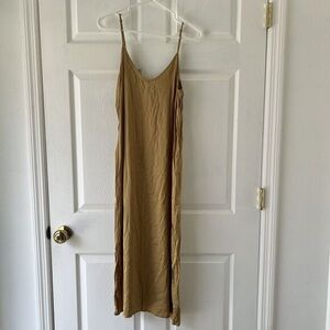 Elegant Tan Slip Dress